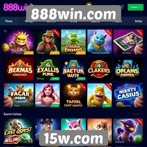 Variedade de jogos disponíveis em 888win.com